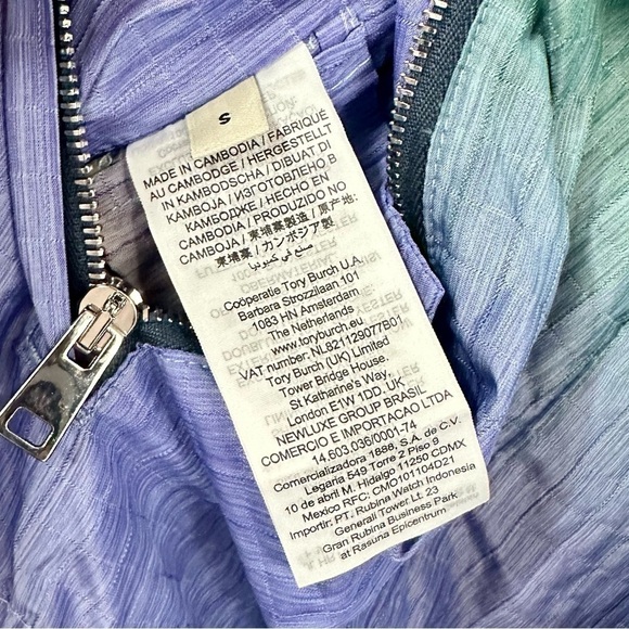 Tory Burch RIPSTOP GRADIENT FULL-ZIP ANORAK size S - Picture 9 of 11
